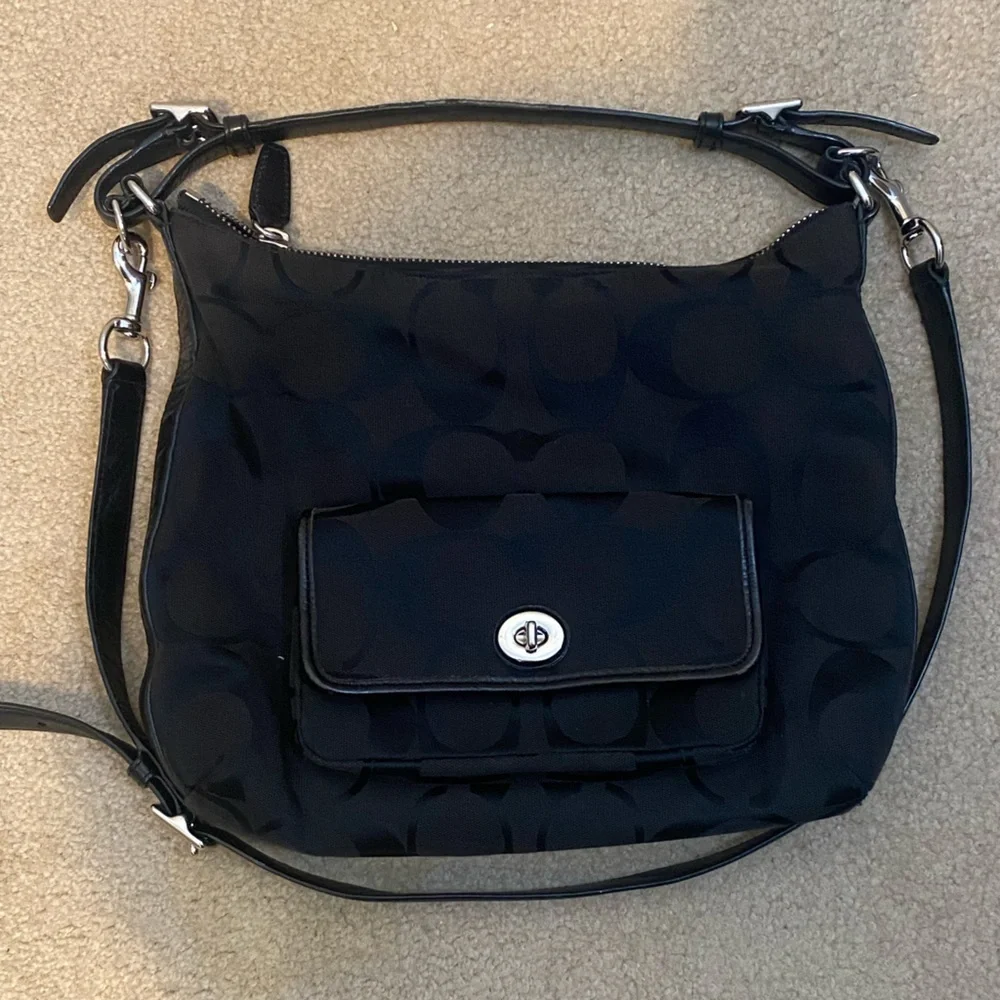 Coach black monogram